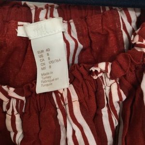 H&M Red and white stripped Sun shirt jump suite.